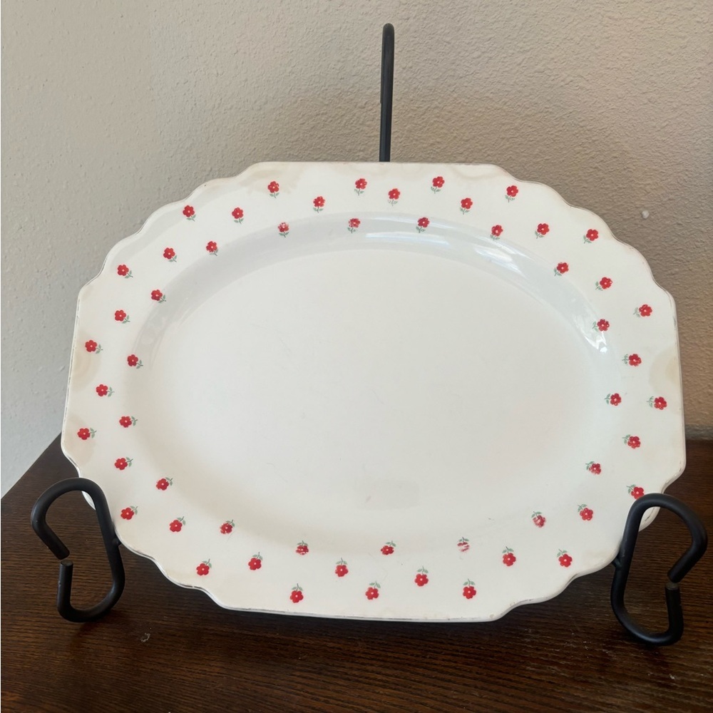 vintage W.S. George Blushing Rose Dalrymple serving platter